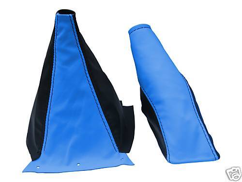 FITS NISSAN SKYLINE R33 BLUE BLACK GEAR HANDBRAKE GAITER CUSTOM NEW MADE IN UK