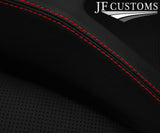 RED STITCH LEATHER CONSOLE RADIO SURROUND COVER FOR JEEP WRANGLER TJ 03-06