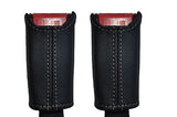 grey stitch FITS HONDA PRELUDE 92-96 2X FRONT SEAT BELT STALK LEATHER COVERS
