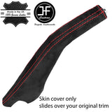 RED STITCH SUEDE HANDBRAKE GAITER FITS MITSUBISHI PAJERO SHOGUN MK3 99-2006