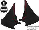 RED STITCH 2X TRIANGLE CONSOLE SIDE TRIM LEATHER COVER FOR MAZDA MX5 MK3 9-15