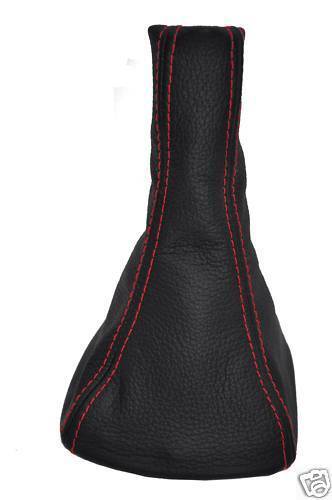 FITS TOYOTA MR2 TOYOTA MK3 00-07 RED STITCHING GEAR GAITER GAITOR LEATHER