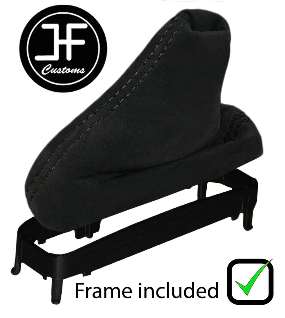 BLACK STITCH LUXE SUEDE AUTOMATIC GEAR + FRAME FOR HONDA CIVIC MK10 X 17-21