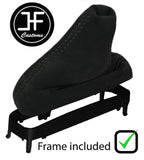 BLACK STITCH LUXE SUEDE AUTOMATIC GEAR + FRAME FOR HONDA CIVIC MK10 X 17-21