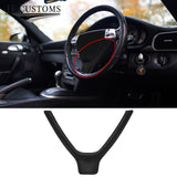 BLACK STITCH STEERING WHEEL LOWER TRIM COVER+FRAME FOR PORSCHE 911 997 987