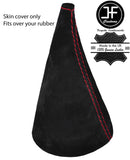 RED STITCH REAL SUEDE GEAR GAITER OVER RUBBER FITS TRIUMPH TR6 1969-1976