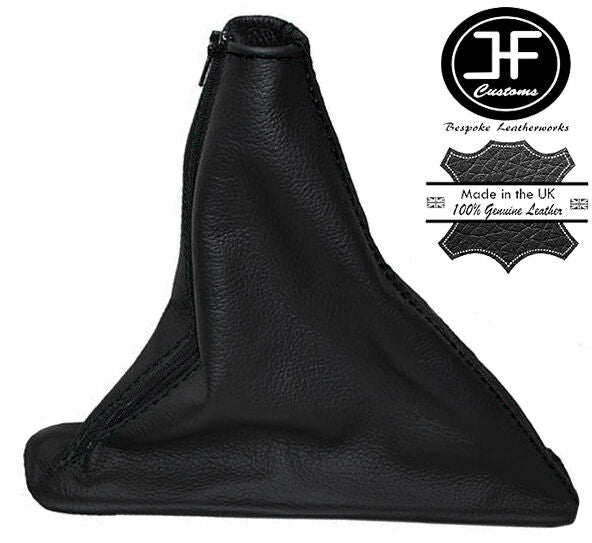 BLACK STITCHING REAL LEATHER HANDBRAKE GAITER FITS DODGE NITRO 2007-2012