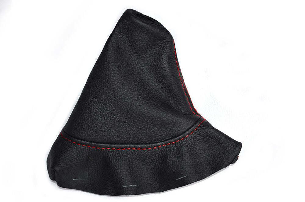 RED STITCHING LEATHER SKIN HANDBRAKE GAITER FITS PEUGEOT 308 2007-2012