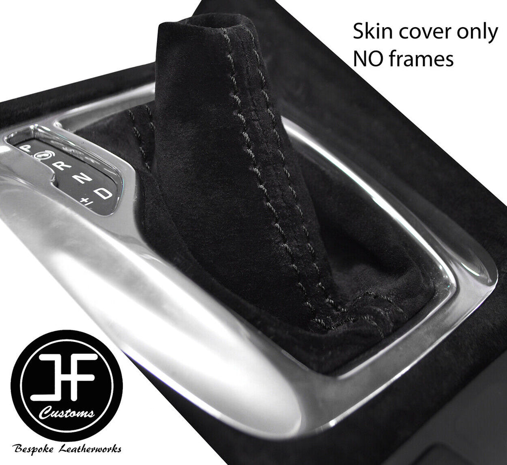 BLACK STITCH SUEDE AUTOMATIC GEAR GAITER FOR VAUXHALL ZAFIRA C TOURER 2012-2017