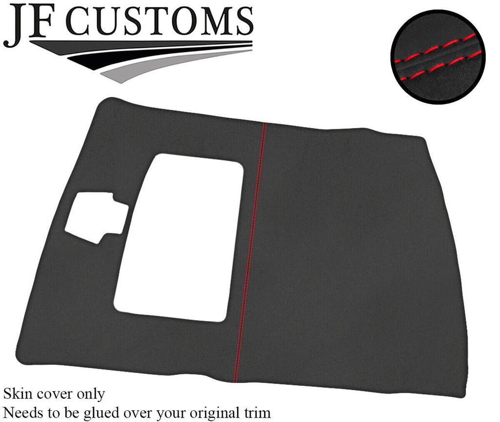 RED  STICH ROOF HEADLINING DARK GREY LUXE COVER FOR FORD SIERRA COSWORTH 3 DR