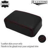 DARK RED STITCH ARMREST LEATHER COVER FITS NISSAN NAVARA D22 2000-2004