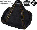 YELLOW STITCHING REAL SUEDE MANUAL GEAR GAITER FOR AUDI A4 B5 1995-2000
