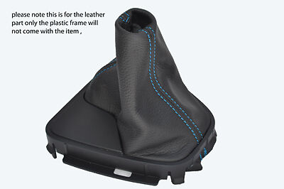 blue stitch FITS LAND ROVER FREELANDER 2 06-11 AUTOMATIC LEATHER GEAR GAITER