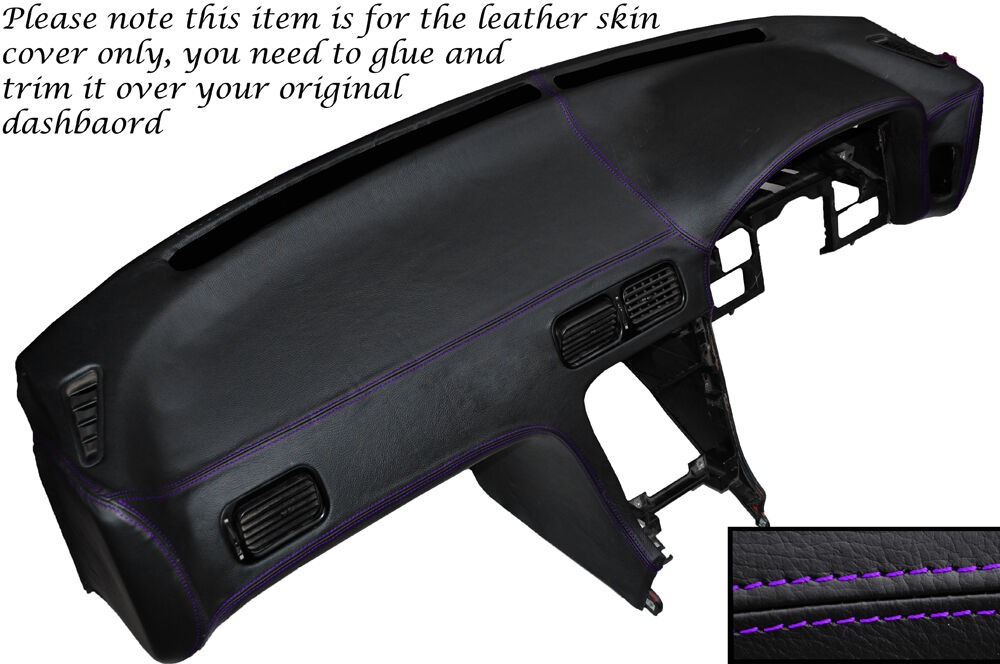PURPLE STITCH DASH DASHBOARD LEATHER COVER FITS NISSAN S13 200SX 180SX 1988-1993