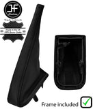 BLACK STITCH LEATHER HANDBRAKE GAITER+PLASTIC FRAME FOR AUDI 80 90 B2 84-87