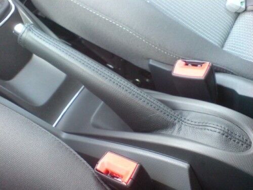 FITS SEAT IBIZA 2009+ LEATHER HANDBRAKE  GAITER BLACK NEW CUSTOM NEW MADE IN UK