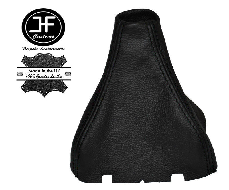 BLACK STITCHING MANUAL LEATHER GEAR GAITER FITS SEAT IBIZA MKV MK5 2009-2014