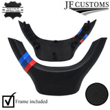 TRI STRIPE LEATHER STEERING WHEEL LOWER TRIM COVER+FRAME FITS BMW F10 F11