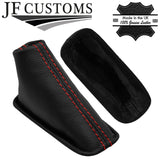 RED STITCH LEATHER AUTOMATIC GEAR GAITER +METAL FRAME FOR SUZUKI VITARA 15-20