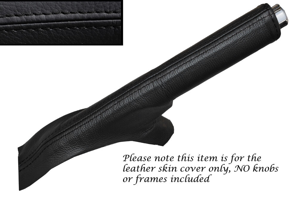 BLACK STITCHING LEATHER HANDBRAKE GAITER FITS TOYOTA YARIS 2006-2010 CUSTOM NEW