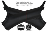 RED STICH 2X A PILLAR LEATHER COVER FITS AUDI TT MK1 CABRIO CONVERTIBLE 98-06