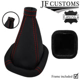 RED STITCH ITALIAN LEATHER GEAR + PLASTIC FRAME FOR FIAT PUNTO MK1 93-99