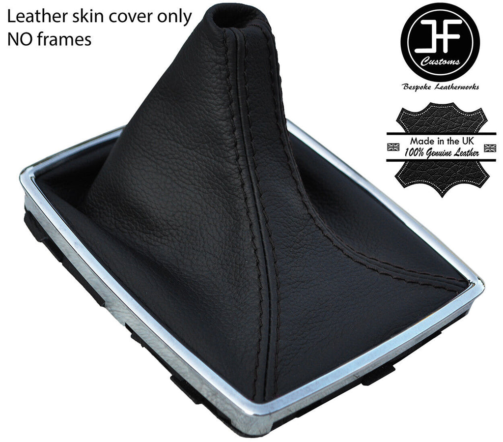 BLACK STITCH TOP GRAIN LTHR MANUAL GEAR GAITER FOR MERCEDES C CLASS W204 07-14