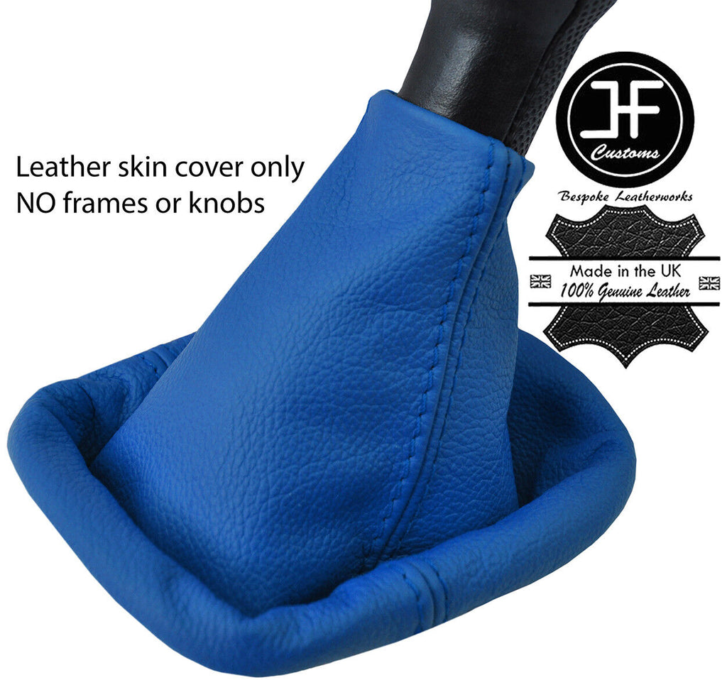 BLUE TOP GRAIN GENUINE REAL LEATHER MANUAL GEAR GAITER FITS VW LUPO 1998-2005