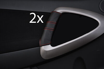 red stitch FITS TOYOTA RAV 4 2006+ 2X DOOR HANDLE LEATHER COVERS CUSTOM NEW