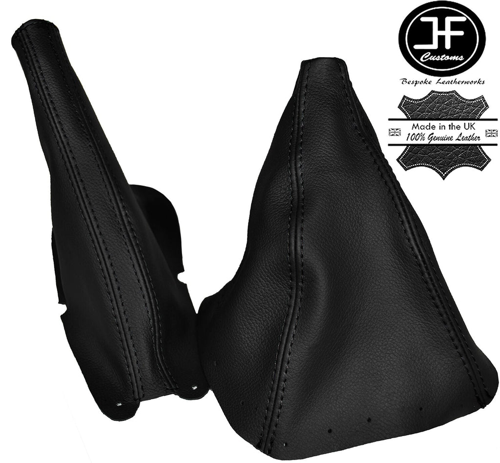 BLACK STITCH REAL LEATHER GEAR & HANDBRAKE GAITER FITS FORD MUSTANG 1995-1999