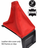 RED REAL LEATHER TOP GRAIN GEAR GAITER FOR AUDI COUPE GT B2 QUATTRO UR 85-87