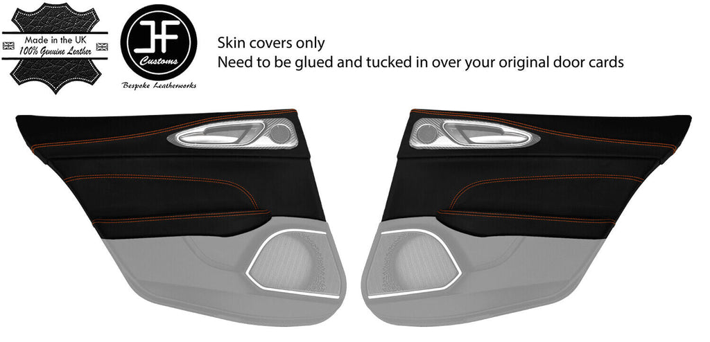 BROWN STITCH REAR DOOR CARD KIT NAPPA COVERS FOR ALFA ROMEO GIULIA 15-20