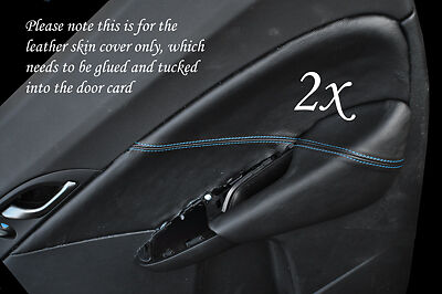 BLUE STITCHING FITS HONDA CIVIC 2006-2012 2X REAR DOOR CARD TRIM LEATHER COVERS