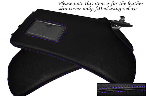 PURPLE STITCH FITS HONDA CRX DEL SOL 1992-1997 2X SUN VISORS LEATHER COVERS ONLY
