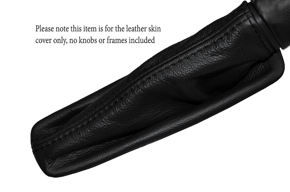 BLACK STITCHING LEATHER SKIN HANDBRAKE GAITER FITS SEAT LEON 2012-2015+