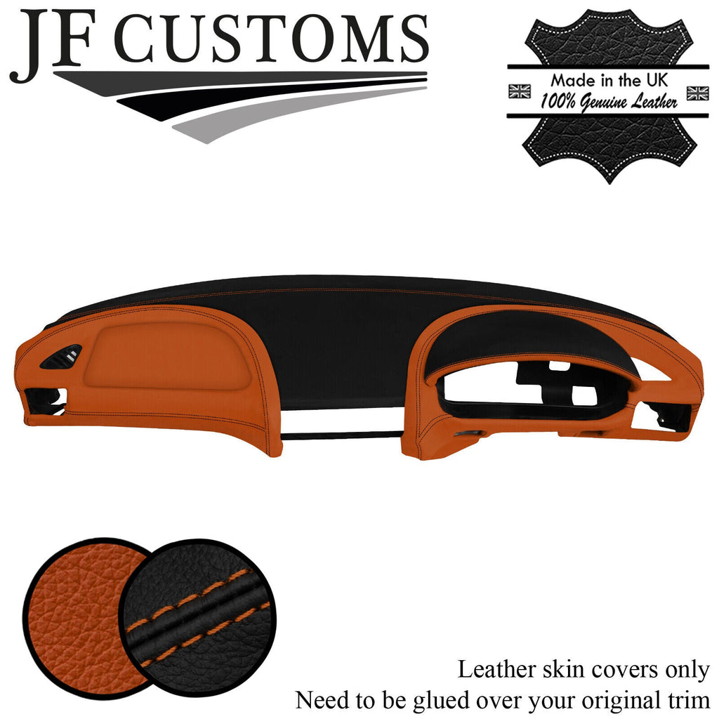 BLACK & TAN LEATHER DASHBOARD KIT REAL LEATHER COVERS FOR BMW Z3 1995-2003