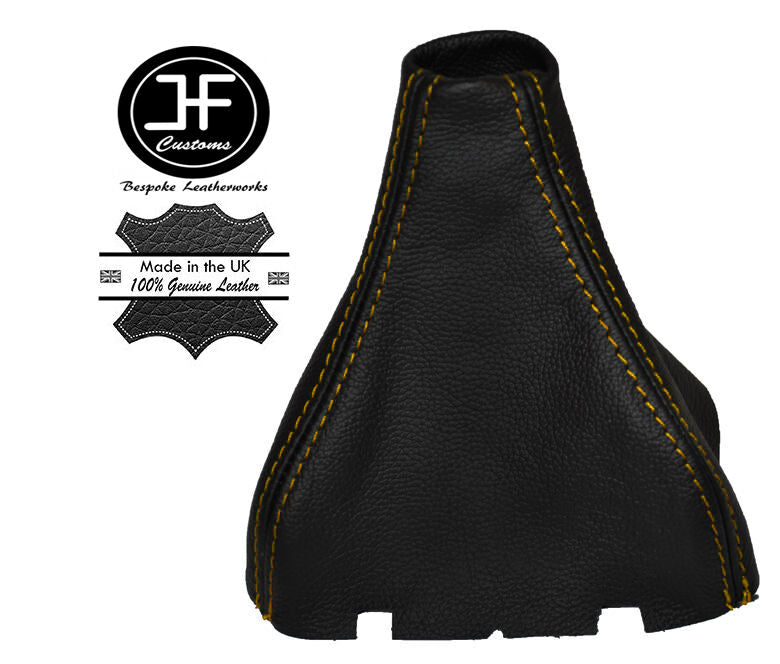 YELLOW STICH LEATHER GEAR GAITER FITS SEAT LEON MK2 FR CUPRA TOLEDO MK3 ALTEA XL