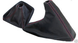 FITS BMW Z3 LEATHER GEAR HANDBRAKE GAITER RED DOUBLE STITCHING 1995-2002