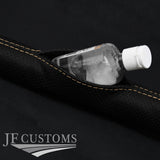 CREME STITCH PERFORATED LEATHER 2X CAR KEY HOLDER PROTECTOR FOR BMW X6 07-14