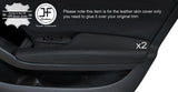BLACK STITCH 2X FRONT DOOR ARMREST LEATHER COVER FITS AUDI A5 SPORTBACK 4 DOOR