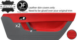 RED  LEATHER 2X UPPER DOOR CAPPING & DOOR CARD TRIM COVERS FITS AUDI TT 98-06