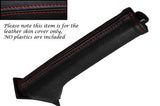 RED STITCHING FITS FIAT BRAVO II MK2 2007+ HANDBRAKE HANDLE LEATHER COVER ONLY