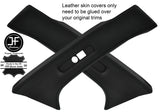 BLACK ST.2X REAR C PILLAR ESTATE LEATHER COVERS FITS MERCEDES W202 C CLASS 93-00