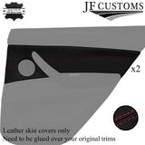 RED STITCH LEATHER 2X REAR DOOR CARD TRIM COVERS FOR BMW X6 E71 E72 2007-2014