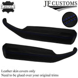 BLUE STITCH LEATHER 2X DOOR HANDLE ARMREST COVER FOR CORVETTE C3 1978-1982