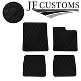 BLACK DIAMOND STITCH VINYL 4X TAILORED FLOOR CARPETS FOR FORD CONSUL MK2