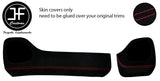 RED STITCH TWO PIECE DASH KIT TRIM SUEDE COVERS FOR PEUGEOT 108 2014-2019