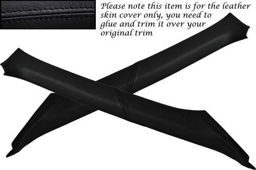 BLACK STITCH FITS HONDA PRELUDE 92-96 4TH GEN 2X WINDSCREEN A PILLAR LTHR COVERS