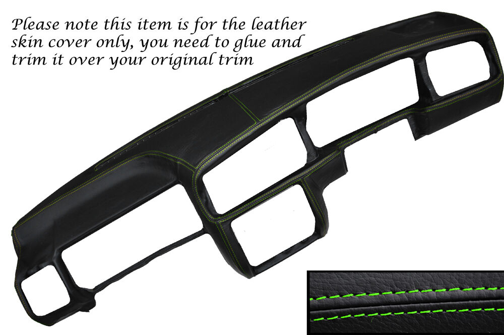 GREEN STITCH DASH DASHBOARD LEATHER SKIN COVER FITS VW GOLF MK3 III JETTA 91-98