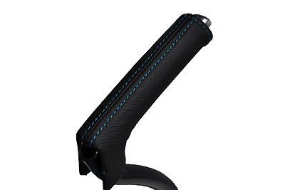 blue stitch FITS VOLVO S40 V50 08-12  LEATHER HANDBRAKE HANDLE COVER ONLY